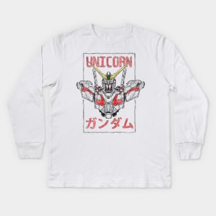 Gundam unicorn Kids Long Sleeve T-Shirt